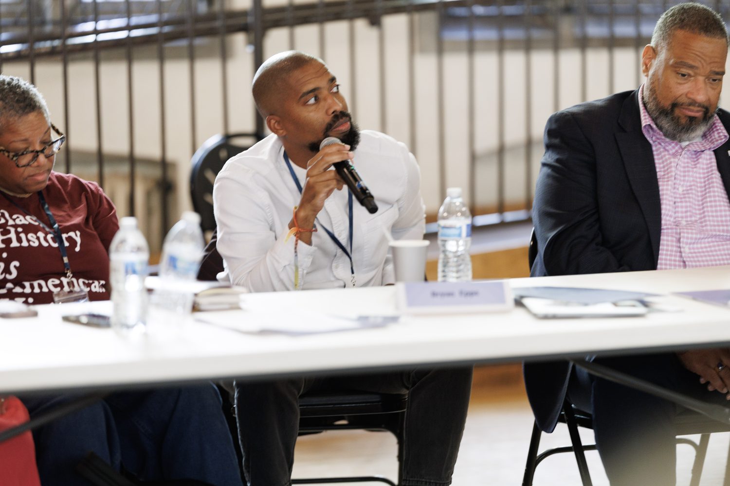 A panel discussion during the convening